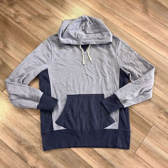 J.‎ Crew Blue Casual Athletic Knit Hoodie Men Medium - Picture 1 of 4